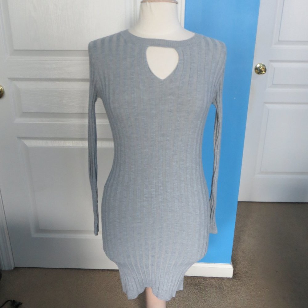 Women's Gray Long Sleeve Dress